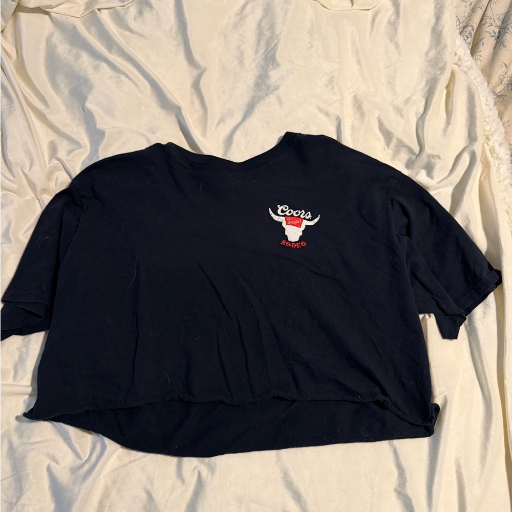 Coors Black Crop Top